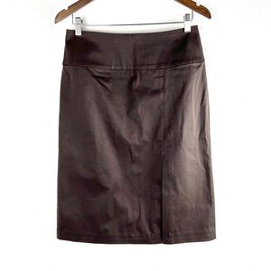 BANANA REPUBLIC | 🤎 Dark Brown Slit Front A-Line Skirt